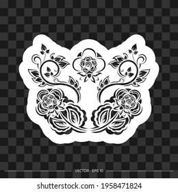 Luxurious monogram print in retro baroque style. Vector 