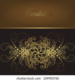 Luxurious monogram, white and gold
