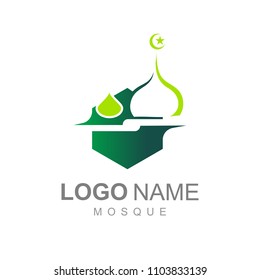 luxurious mosque logo and simple look, logo ready to use