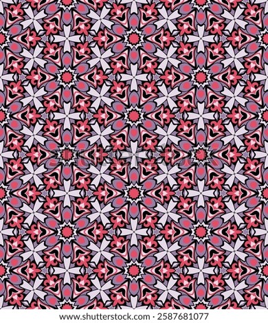 Luxurious motley art seamless pattern. Overlapping art forms, stripes, polygons, segments are grouped and arranged in a certain order. Vector. 
