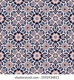 Luxurious motley seamless pattern. Art forms are grouped and arranged in a specific order. Vector image for print, textile, packaging, interior design and your other projects.