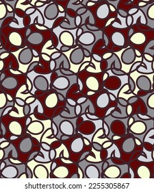 Luxurious motley spotted seamless pattern in brown, light green, gray tones. Vector illustration for print, fabric, cover, packaging, interior decor, blog decoration and other your projects.