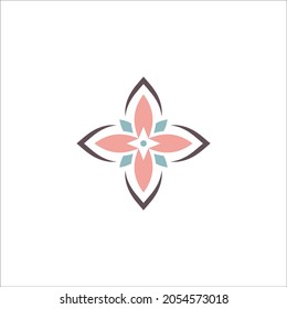 Luxurious Nature floral leaf ornament logo icon design template.