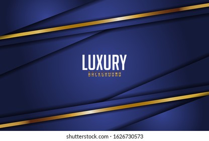 Luxurious navy blue background combine with golden lines
