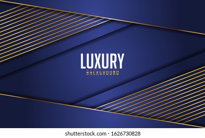 Luxurious navy blue background combine with golden lines