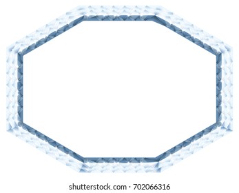 Luxurious octagonal blue diamond decorative frame, decorative ruling, ornament, vector data