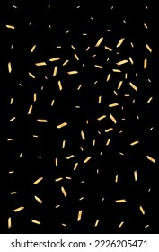 Luxurious Paint Vector Black Background. Gold Serpentine Art Texture. Shavings Christmas Card. Dust Luxury Wallpaper.
