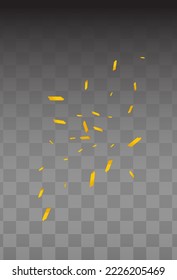 Luxurious Paint Vector Transparent Background. Shiny Swirl Falling Invitation. Confetti Shiny Illustration. Dust Isolated Postcard.