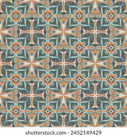 Luxurious parquet seamless pattern. Art forms are grouped and arranged in a specific order. Vector image for print, textile, packaging, interior design and your other projects.