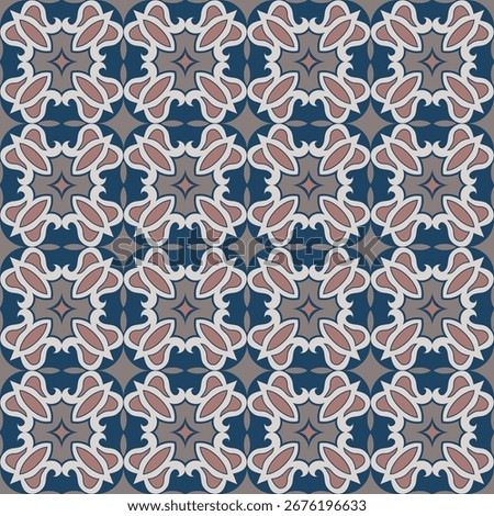 Luxurious parquet seamless pattern. Overlapping art forms, stripes, polygons, segments are grouped and arranged in a certain order. Vector. 