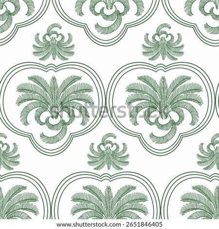 luxurious pattern design. palm tree line drawing print design. tropical palm Leaves vector pattern. summer seamless background. textile fabric pattern design. hand drawn resort patterns