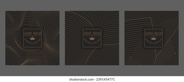 A luxurious pattern on a dark background. Premium background for covers, interior, packaging and creative ideas