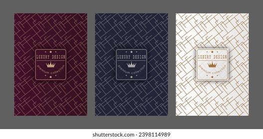 A luxurious pattern. A set of spectacular patterns for covers, prints, interior design, packaging, premium funds and creative ideas