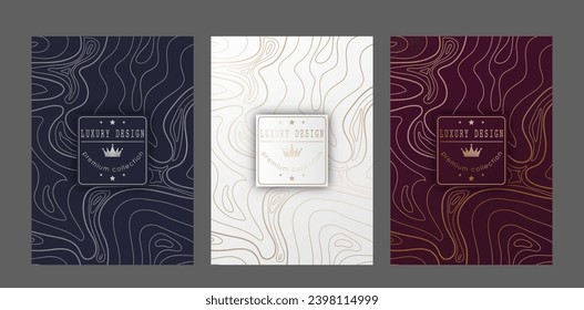 A luxurious pattern. A set of spectacular patterns for covers, prints, interior design, packaging, premium funds and creative ideas