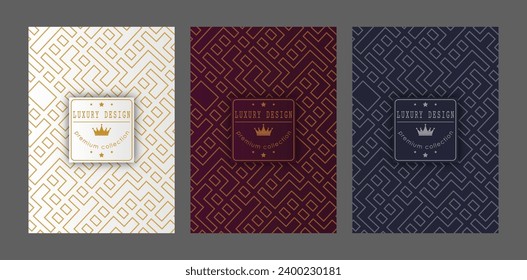 A luxurious pattern. A set of spectacular patterns for covers, prints, interior design, packaging, premium funds and creative ideas