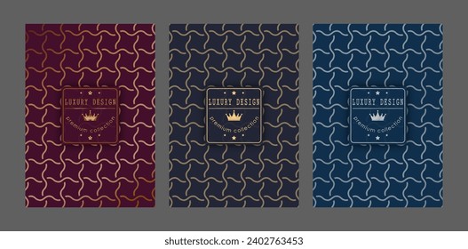 A luxurious pattern. A set of spectacular patterns for covers, prints, interior design, packaging, premium funds and creative ideas