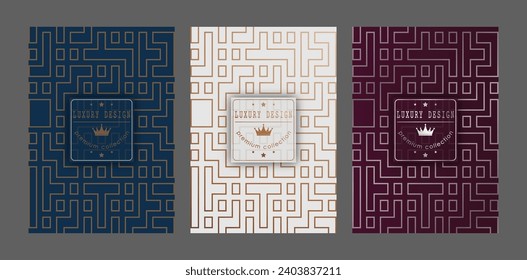 A luxurious pattern. A set of spectacular patterns for covers, prints, interior design, packaging, premium funds and creative ideas