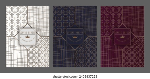 A luxurious pattern. A set of spectacular patterns for covers, prints, interior design, packaging, premium funds and creative ideas