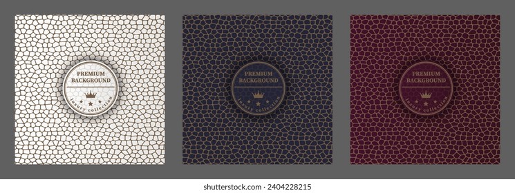 A luxurious pattern. A set of spectacular patterns for covers, prints, interior design, packaging, premium funds and creative ideas