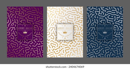 A luxurious pattern. A set of spectacular patterns for covers, prints, interior design, packaging, premium funds and creative ideas