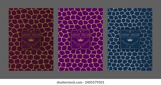 A luxurious pattern. A set of spectacular patterns for covers, prints, interior design, packaging, premium funds and creative ideas