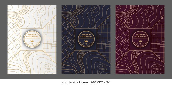 A luxurious pattern. A set of spectacular patterns for covers, prints, interior design, packaging, premium funds and creative ideas