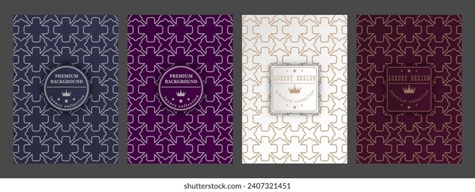 A luxurious pattern. A set of spectacular patterns for covers, prints, interior design, premium packaging and creative ideas