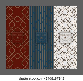 A luxurious pattern. A set of spectacular patterns for covers, prints, interior design, packaging, premium funds and creative ideas