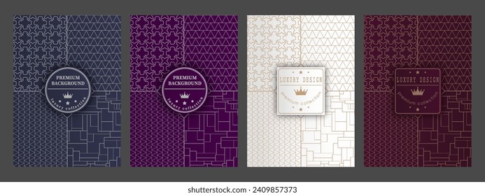 A luxurious pattern. A set of spectacular patterns for covers, prints, interior design, premium packaging and creative ideas