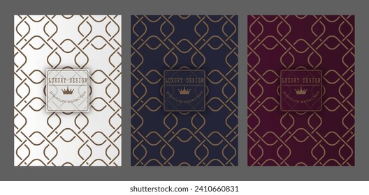 A luxurious pattern. A set of spectacular patterns for covers, prints, interior design, packaging, premium funds and creative ideas