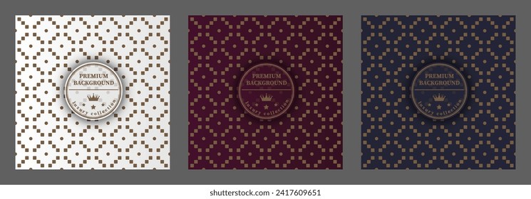 A luxurious pattern. A set of spectacular patterns for covers, prints, interior design, packaging, premium funds and creative ideas