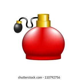 Luxurious perfume in retro design