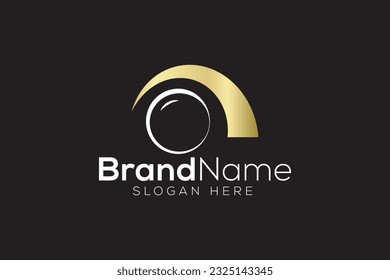 Plantilla vectorial de diseño de logotipo de fotografía de lujo