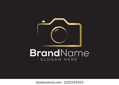 Luxurious photography logo design vector template