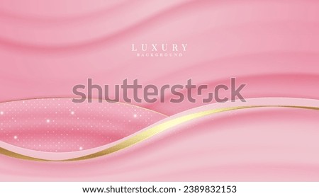 Luxurious pink background with sparkling gold and glitter. modern elegant abstract background