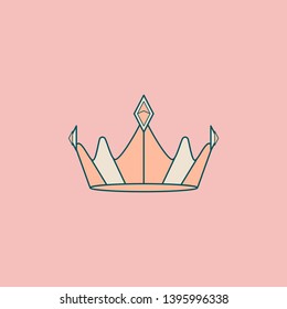 Vector de diseño lujoso de la corona rosa