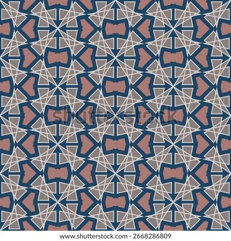 Luxurious pitted seamless pattern. Overlapping art forms, stripes, polygons, segments are grouped and arranged in a certain order. Vector. 
