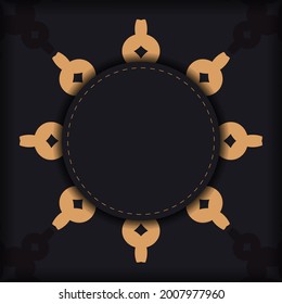 Luxurious postcard design with vintage Indian ornaments. Can be used as background and wallpaper. Elegant and classic vector elements ready for print and typography.