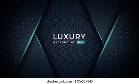 Luxurious premium dark blue abstract background with blue light lines and texture. Premium Vector. Eps 10