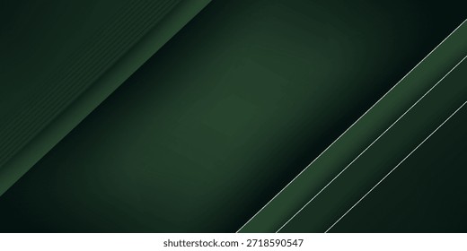 Luxuriöser, abstrakter, grüner Premium-Hintergrund mit silbernen Linien. Premium-Vektor. EPS 10