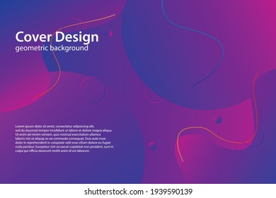 Wavy geometrischer Hintergrund.  Trendy Farbverlauf-Zusammensetzung.  EPS10-Vektor.