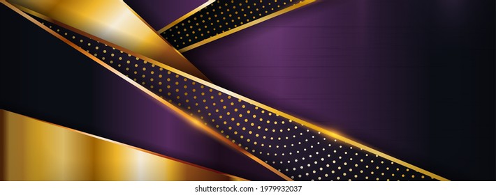 Luxurious Purple and Golden Element Background Design. Graphic Design Element.