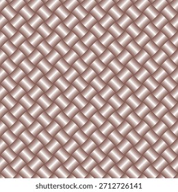 Lujoso patrón acolchado de cintas de color rosa polvoriento con Ilustración vectorial de textura de gradiente metálico satinado. Elegante trenzado de cuero de diamante patrón de fondo para el Fondo de pantalla y la tela. Embalaje de papel de embalaje. Fondo premium de lujo tranquilo.