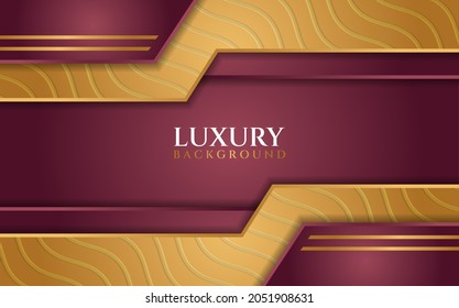 Luxurious red background with line gold wave texture