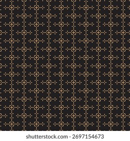 Luxurious repeating digital paper with classic small golden cross-like motifs.