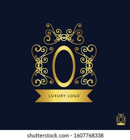 luxurious retro brand logo design