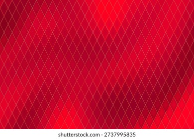 Luxurious rhombus pattern. Diamond mosaic bg. Royal luxury podium and warm spotlight for passion product mockup. Realistic vector background illustration, EPS 10