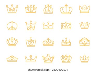 Luxurious Royal Crown Icon Element