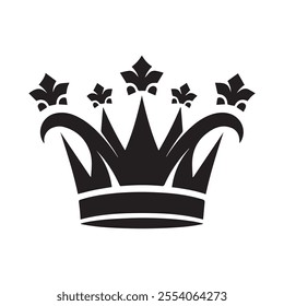 Luxurious And Royal Crown Silhouette Vector 