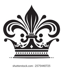 Luxurious And Royal Crown Silhouette Vector 